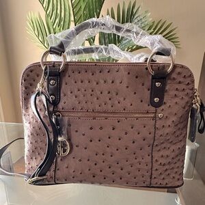 Giani Bernini Faux Ostrich Dome Satchel ✨